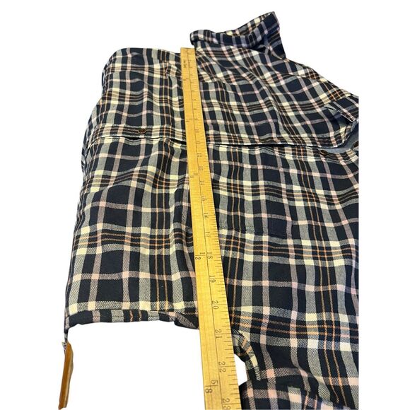 LL Bean Day breeze Shirt Womens M Short Sleeve Button Up Flannel Pocket Plaid - Picture 3 of 7
